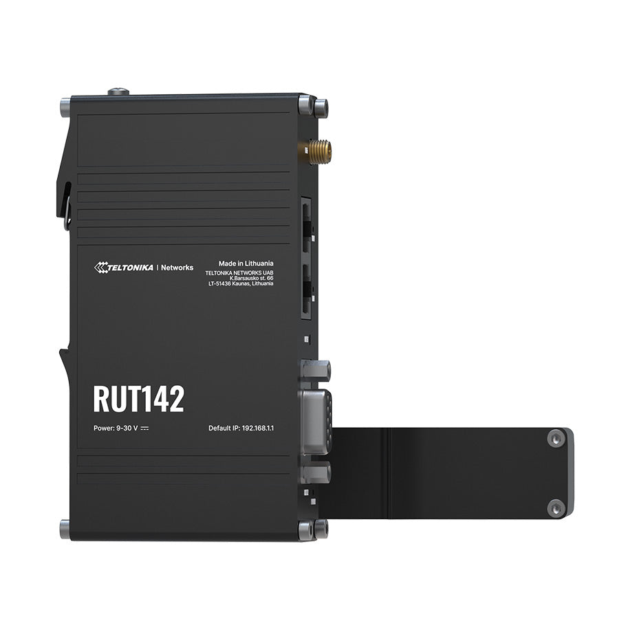 RUT142 Industrial Ethernet Router mit 2x 10/100MBit, WiFi, RS232 und Hutschienenmontage
