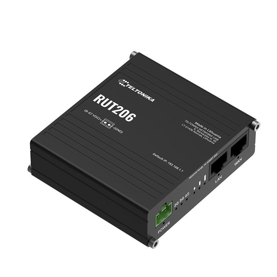 Teltonika RUT206 Industrial 4G/LTE Router mit PoE, WLAN und RS232/RS485