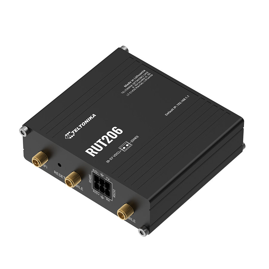 Teltonika RUT206 Industrial 4G/LTE Router mit PoE, WLAN und RS232/RS485