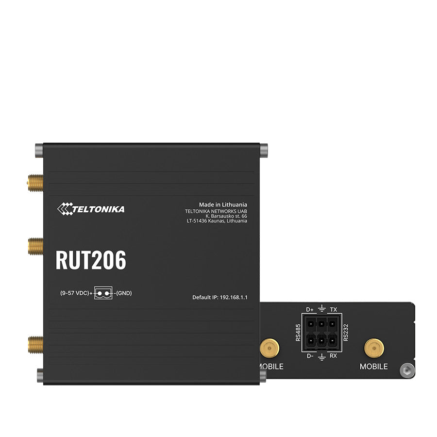 Teltonika RUT206 Industrial 4G/LTE Router mit PoE, WLAN und RS232/RS485
