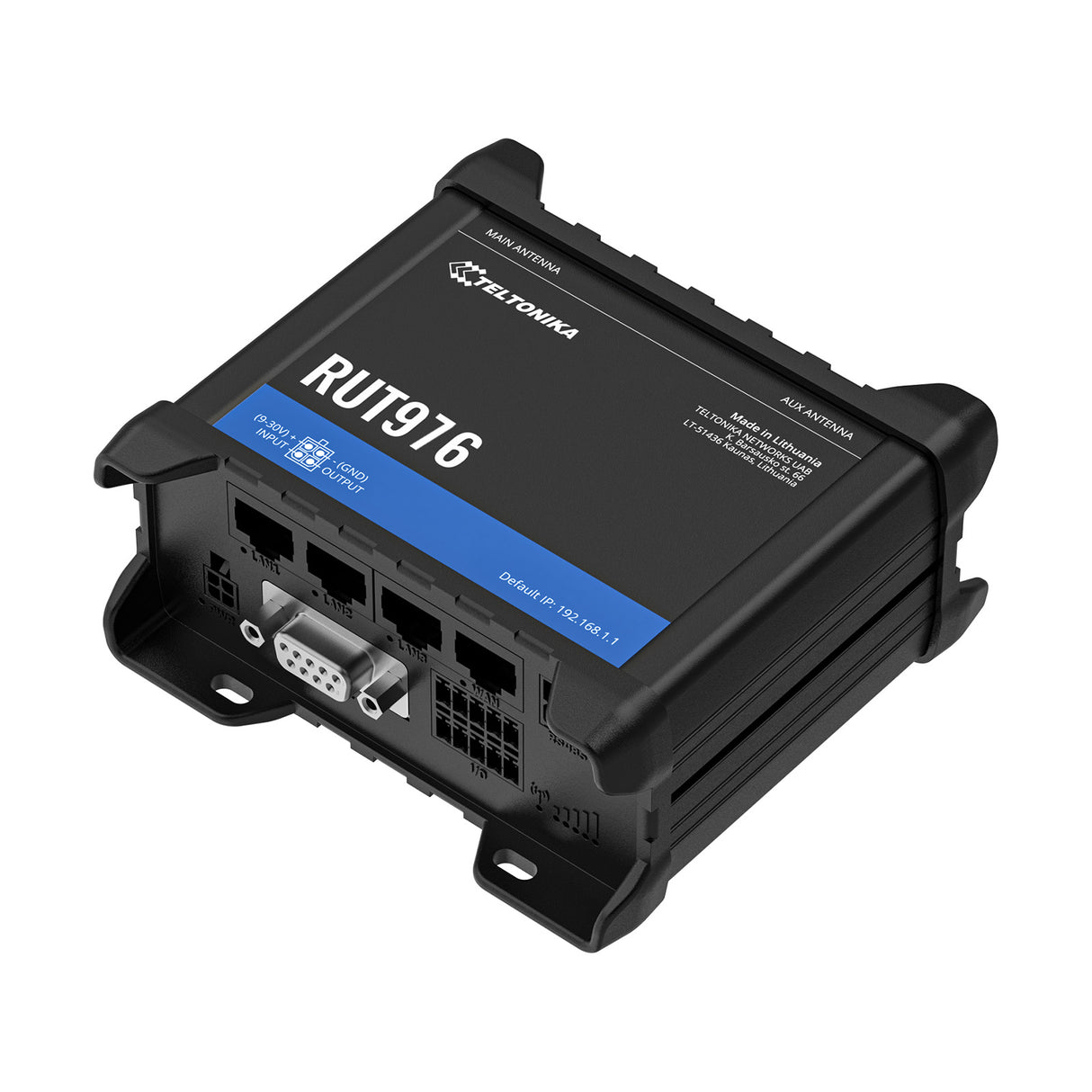 RUT976 Industrial RedCap IoT 5G Router mit 4x 10/100MBit, WLAN & GNSS