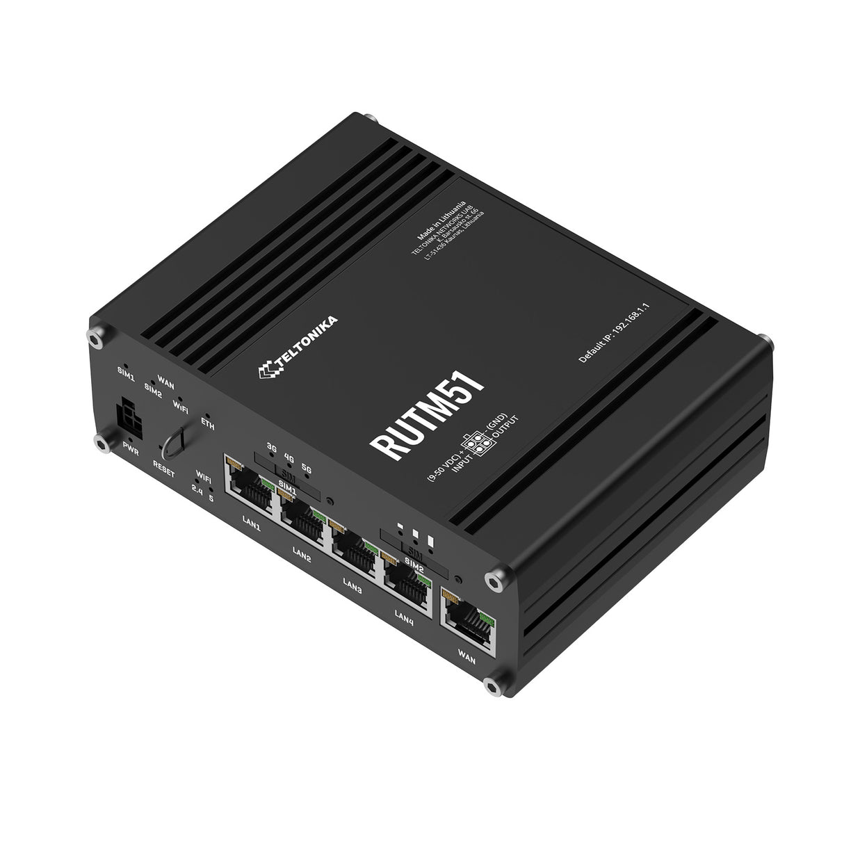 RUTM51 Industrial 5G Router mit 5x GbE, WLAN