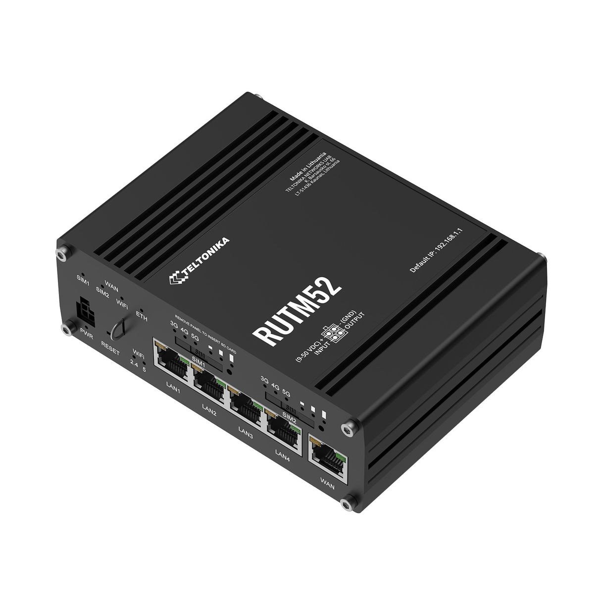 RUTM52 Industrial Dual 5G eSIM Router mit 5x GbE, WLAN & GNSS