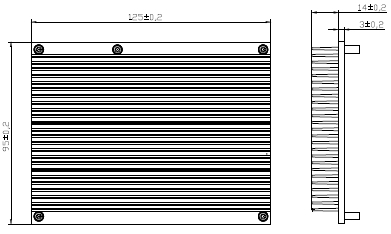 COM Express® Basic Aluminum Kühlkörper EHS-CEB-HFBT-N