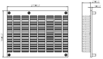 COM Express® Basic Aluminum Kühlkörper EHS-CEB-SFBT-N