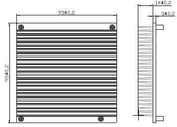 COM Express® Compact Aluminium Kühlkörper EHS-CEC-HFBT-N