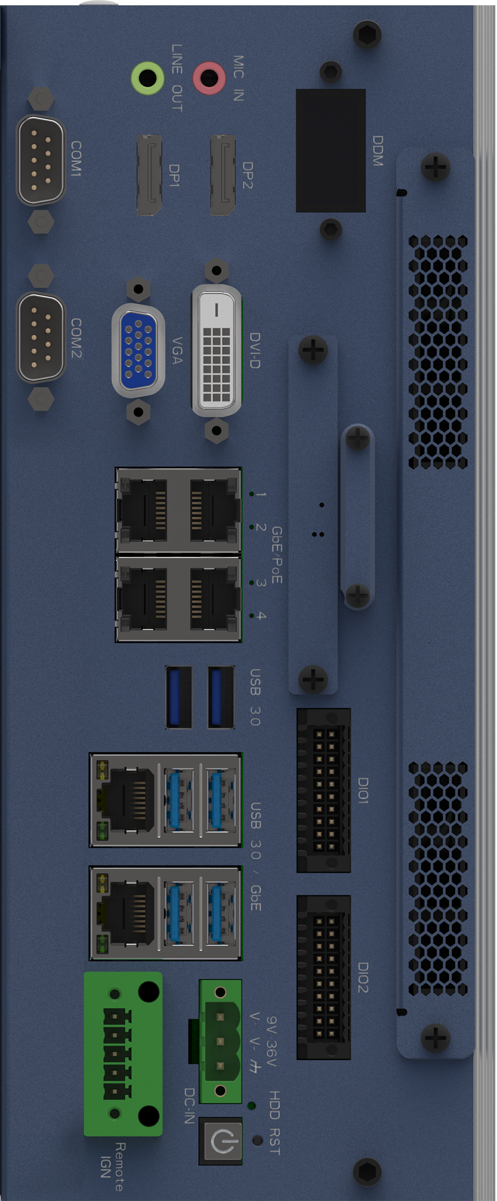 Produktbild EFCO Eagle-Eyes AIHD Industrie-PC Industrie-PC, Frontansicht