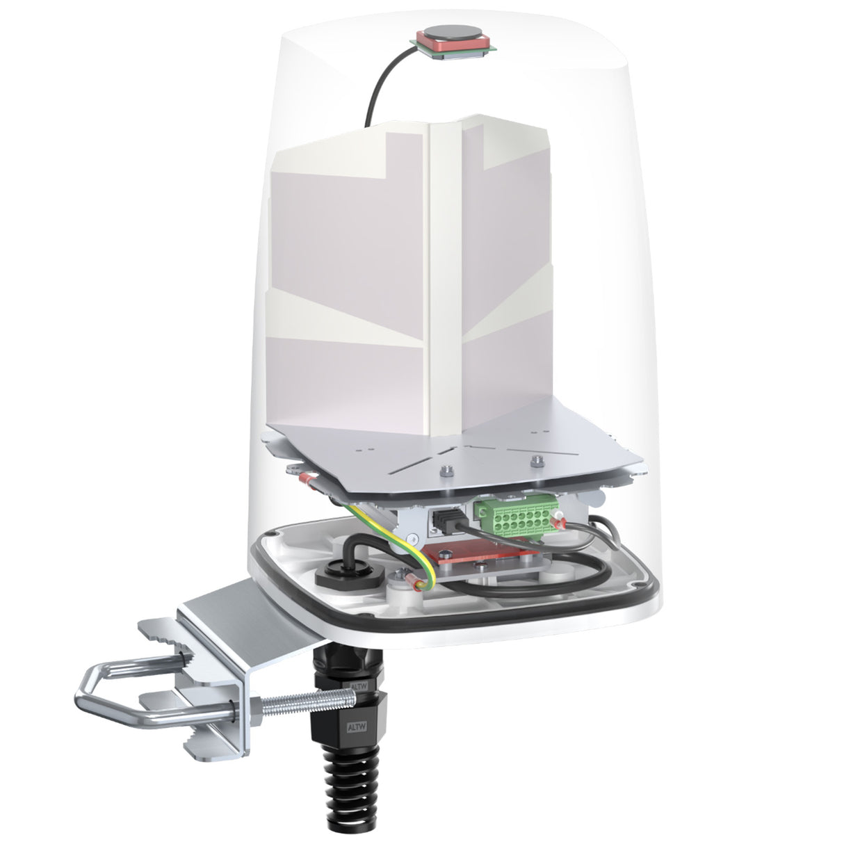 QUSPOT A245SUS Omnidirektional Antenne, für TRB245/TRB255, IP67, 5G/LTE, GPS, Ansicht seitlich