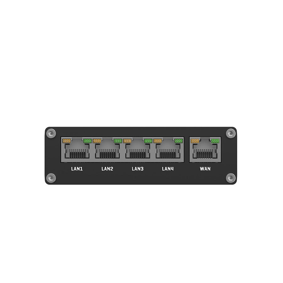 Seitenansicht RUT301 Industrial IoT Router mit 5x Fast Ethernet und VPNv