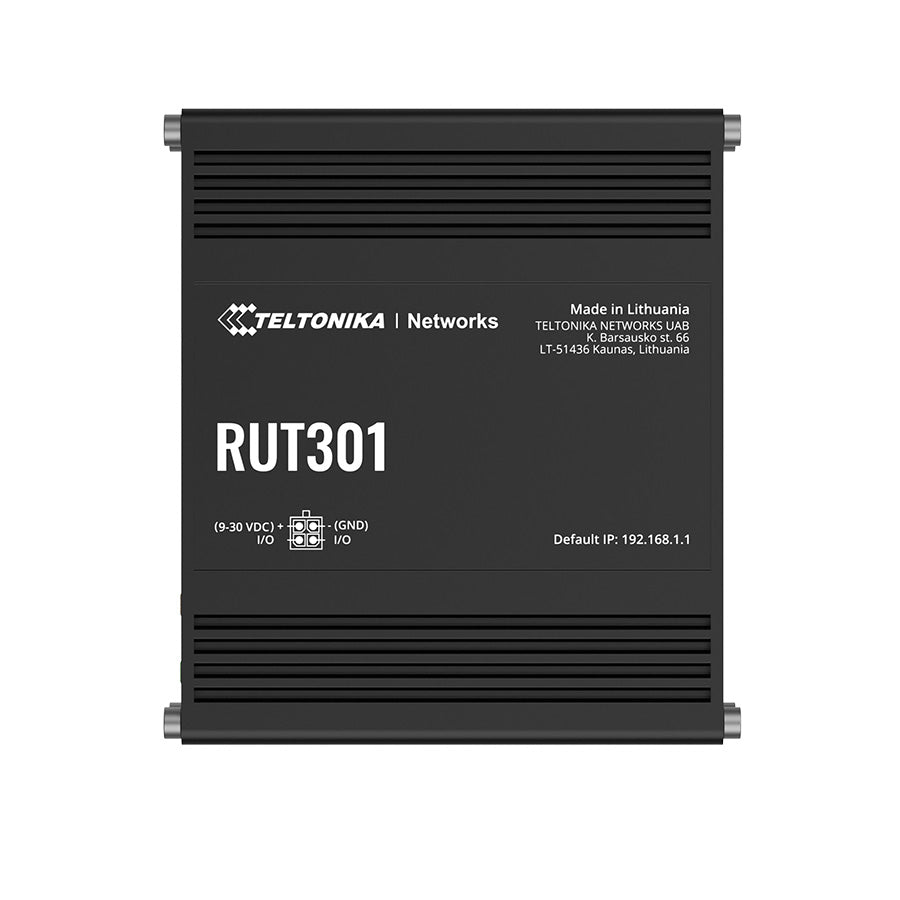 Seitenansicht RUT301 Industrial IoT Router mit 5x Fast Ethernet und VPN