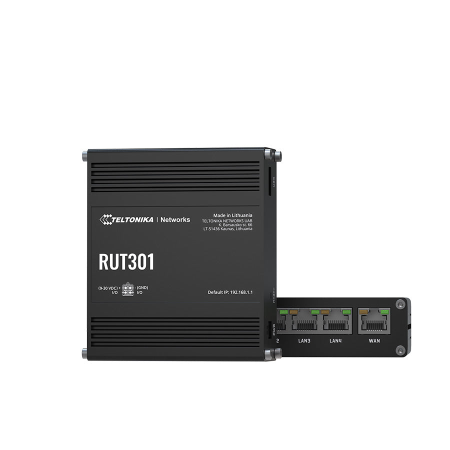 Übersicht RUT301 Industrial IoT Router mit 5x Fast Ethernet und VPN