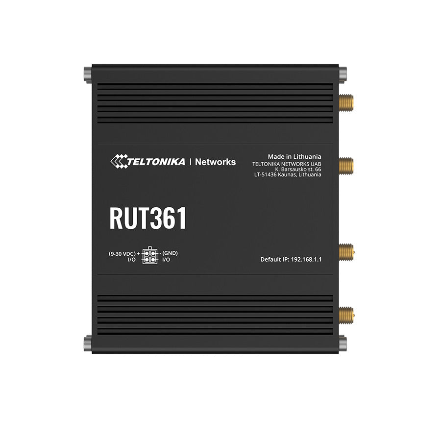 Seitenansicht RUT361 Industrial 4G/LTE Router mit 2x 10/100MBit und WiFi