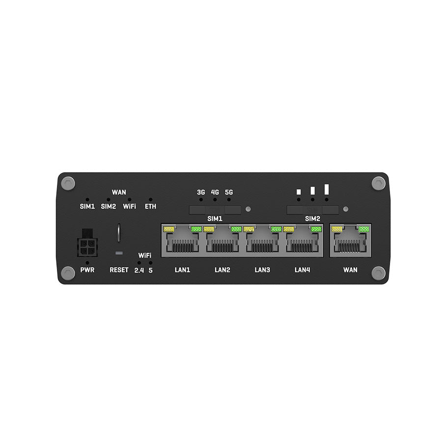 Ansicht RUTX50 Industrial 5G Router with 5x GbE, WiFi, Black Edition