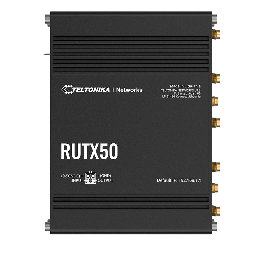 Ansicht RUTX50 Industrial 5G Router with 5x GbE, WiFi, Black Edition