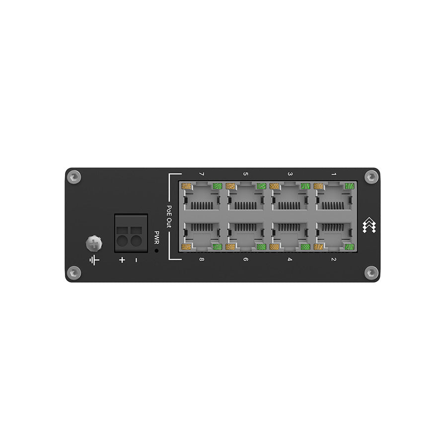 Teltonika TSW040 Unmanaged 8-Port PoE+ Switch, Seitenansicht