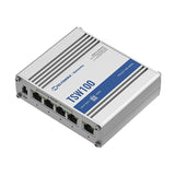 TSW100 Industrial 5-Port Gigabit Unmanaged PoE+ Ethernet Switch (5x RJ45 Ports)