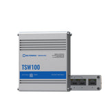 TSW100 Industrial 5-Port Gigabit Unmanaged PoE+ Ethernet Switch (5x RJ45 Ports)