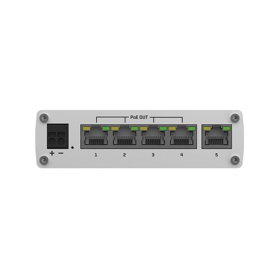 TSW101 Automotive 5-Port Gigabit Unmanaged PoE+ Ethernet Switch (5x RJ45 Ports)