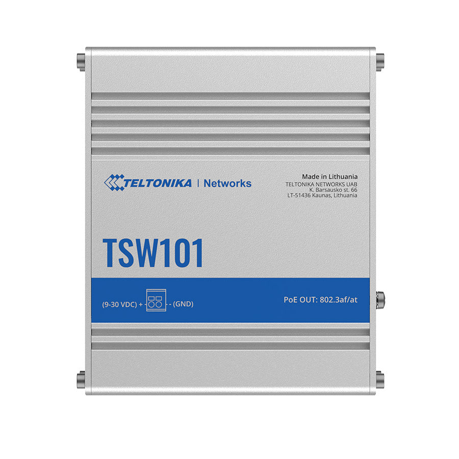 TSW101 Automotive 5-Port Gigabit Unmanaged PoE+ Ethernet Switch (5x RJ45 Ports)