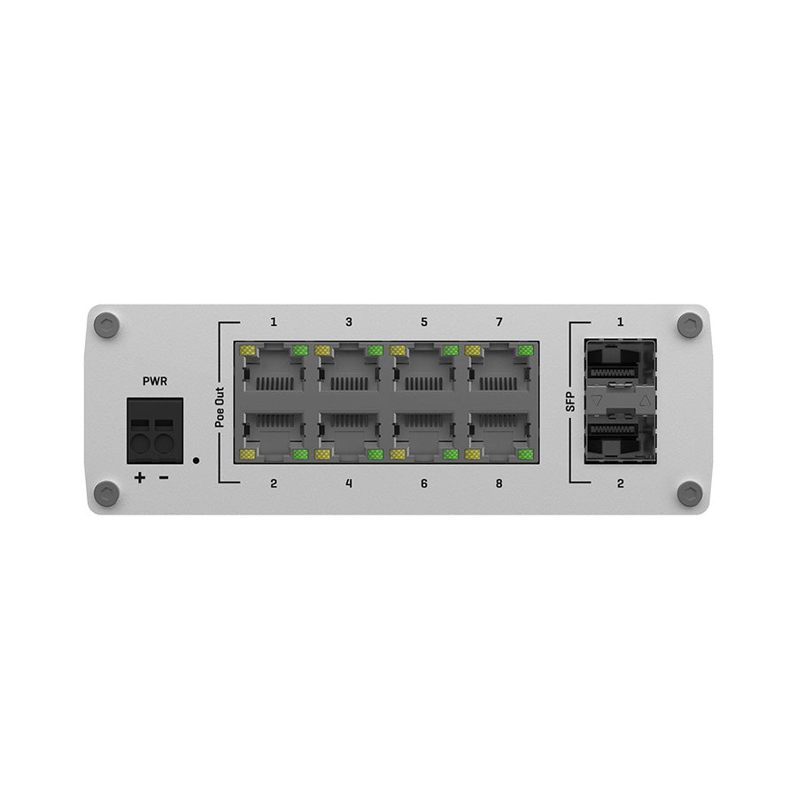 TSW200 10-Port Gigabit Unmanaged PoE+ Ethernet Switch (8x RJ45 Ports, 2x SFP)