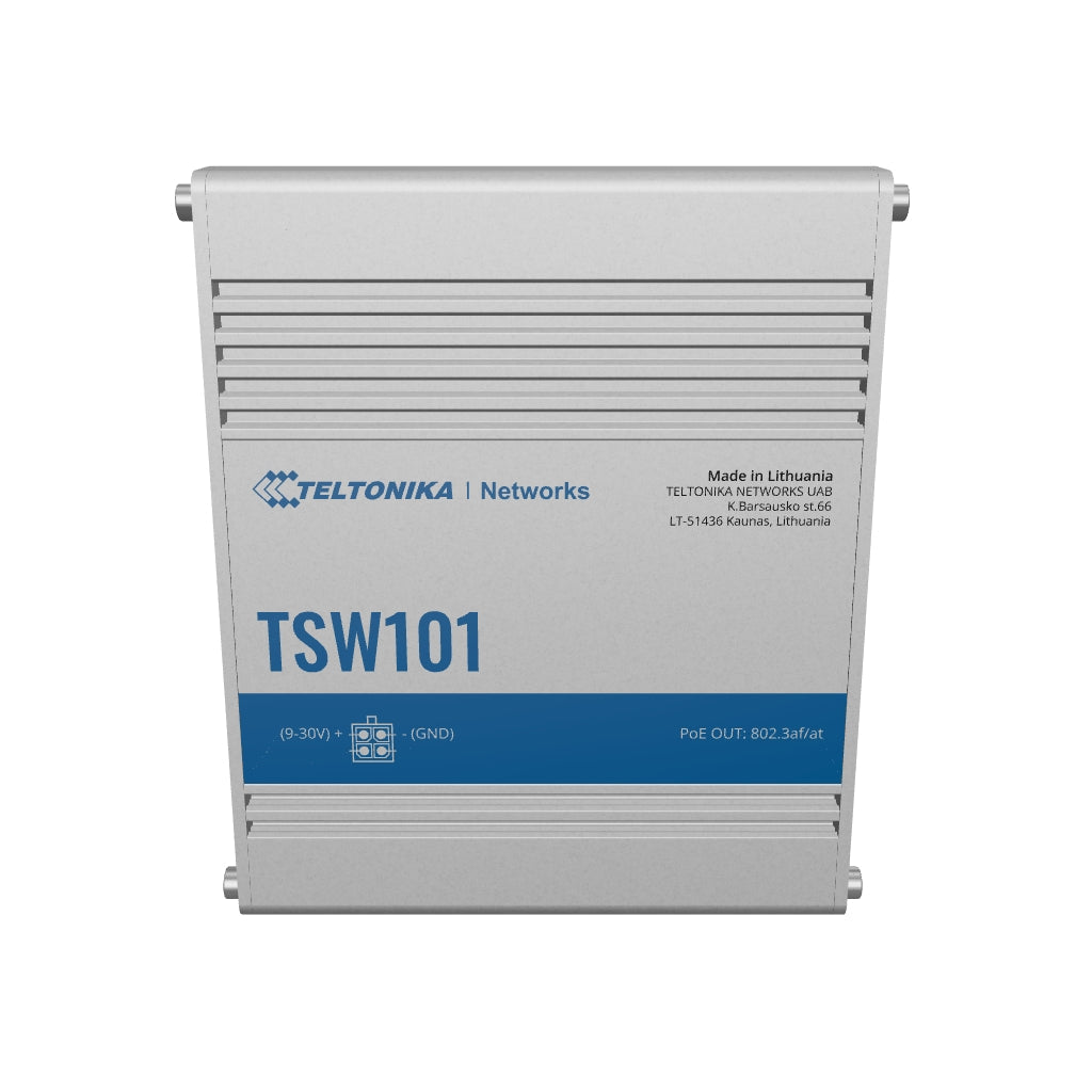 TSW101 Automotive 5-Port Gigabit Unmanaged PoE+ Ethernet Switch (5x RJ45 Ports)