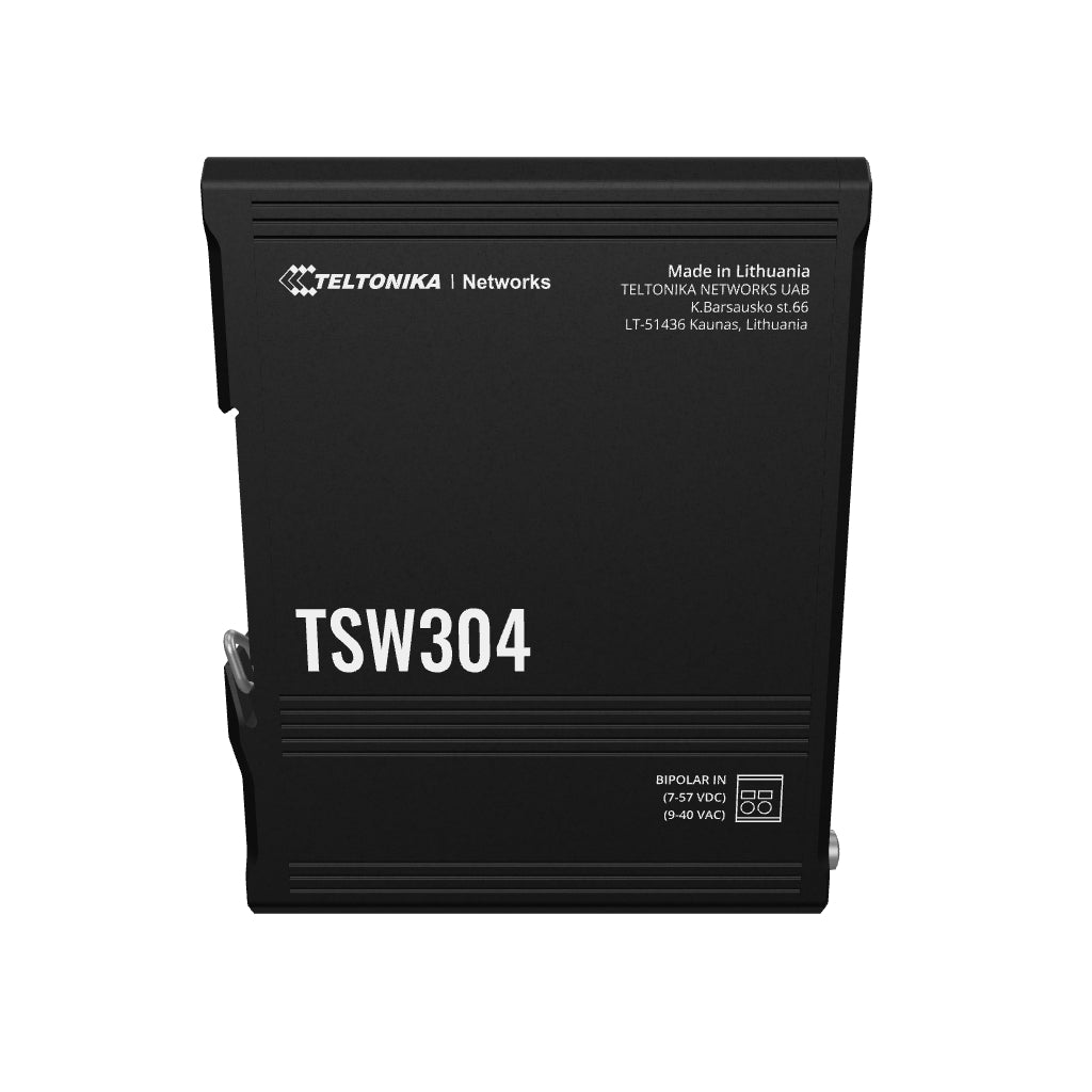 TSW304 Industrial 4-Port Gigabit Unmanaged Ethernet Switch (4x RJ45 Ports,10/100/1000 Mbps)